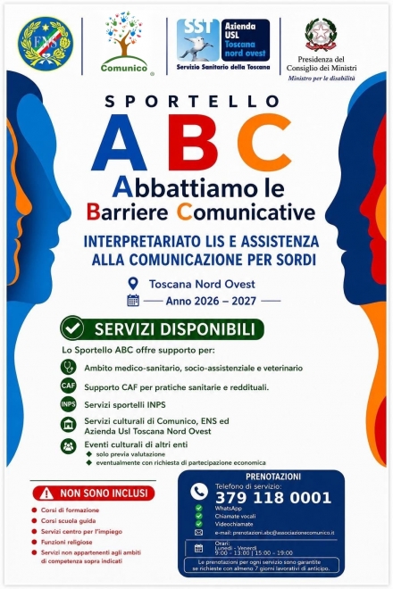 Sportello ABC in tutta la Toscana Nord Ovest - Comunico®